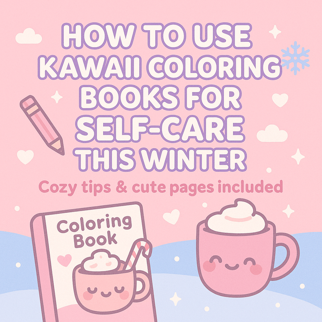 How to Use Kawaii Coloring Books for Self-Care This Winter - Cozy tips, cute pages & the magic of slowing down