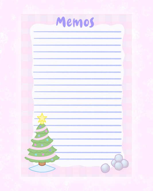 Holiday Tree Memo Sheet