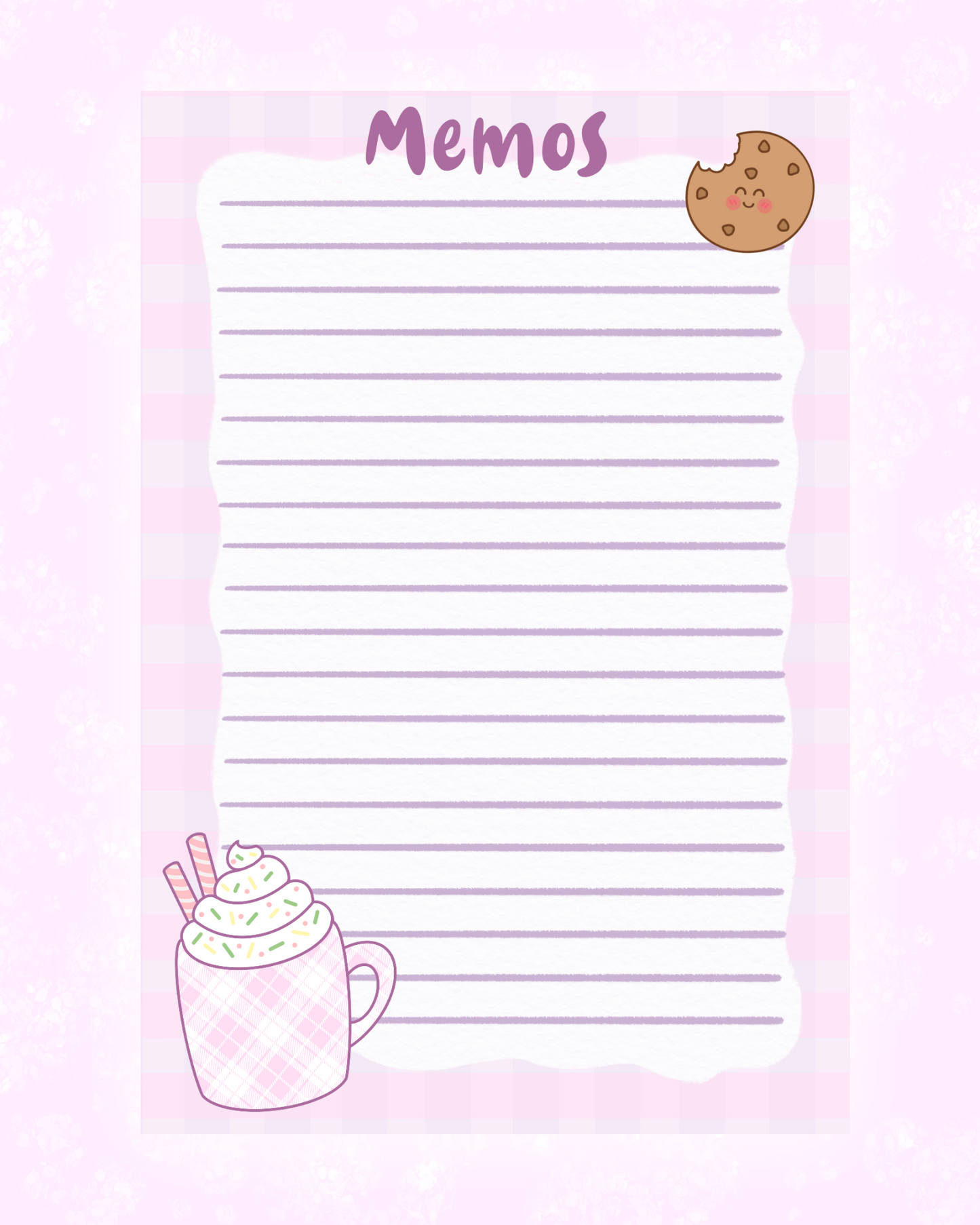 Cookies & Milk Memo Sheet