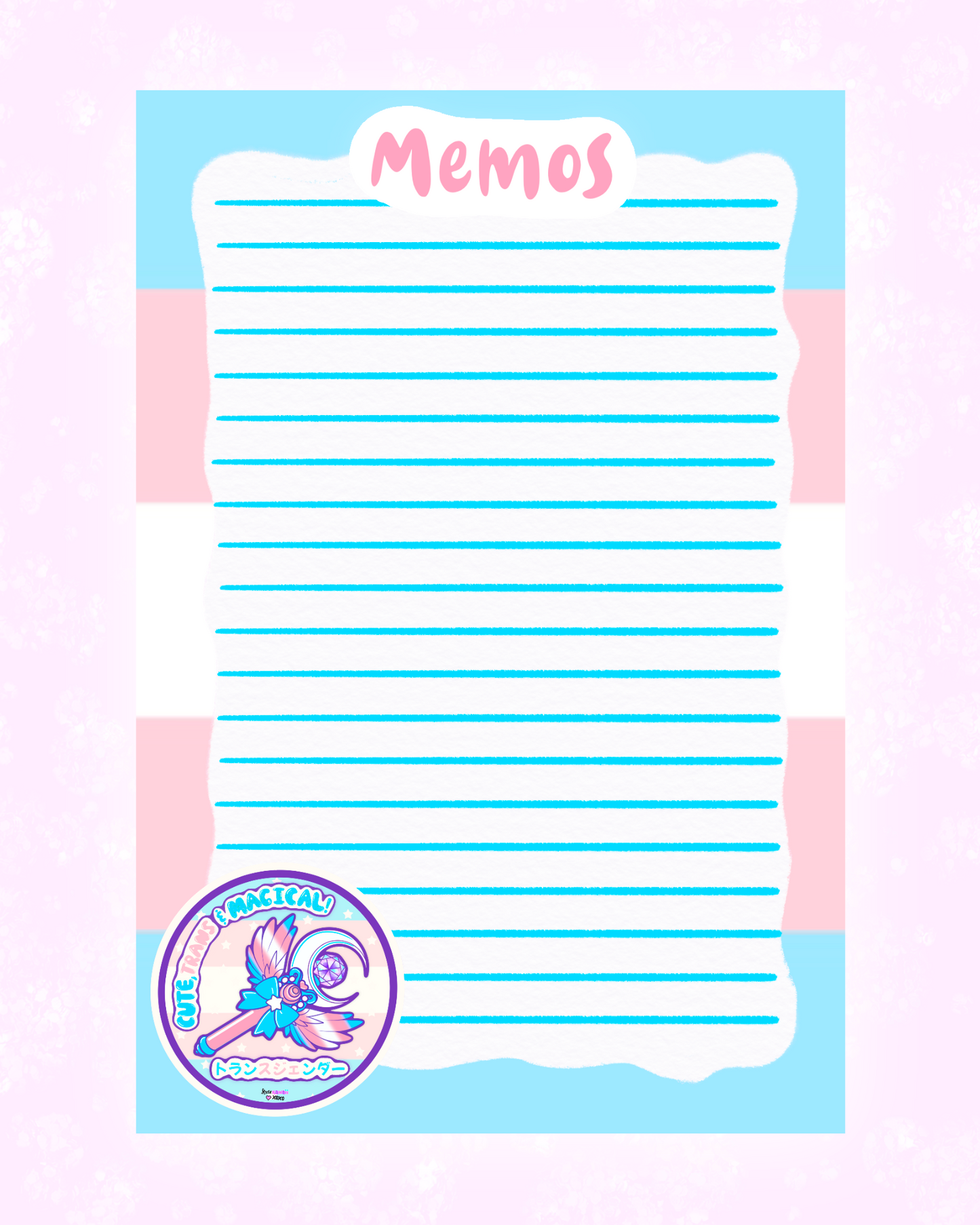 Trans Pride Memo Sheet