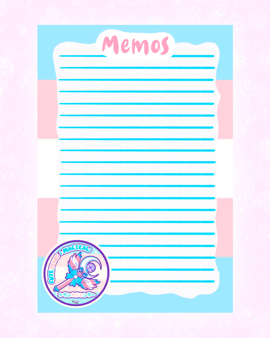 Trans Pride Memo Sheet