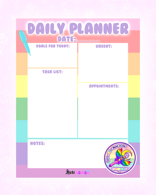 Pride Daily Planner Sheet