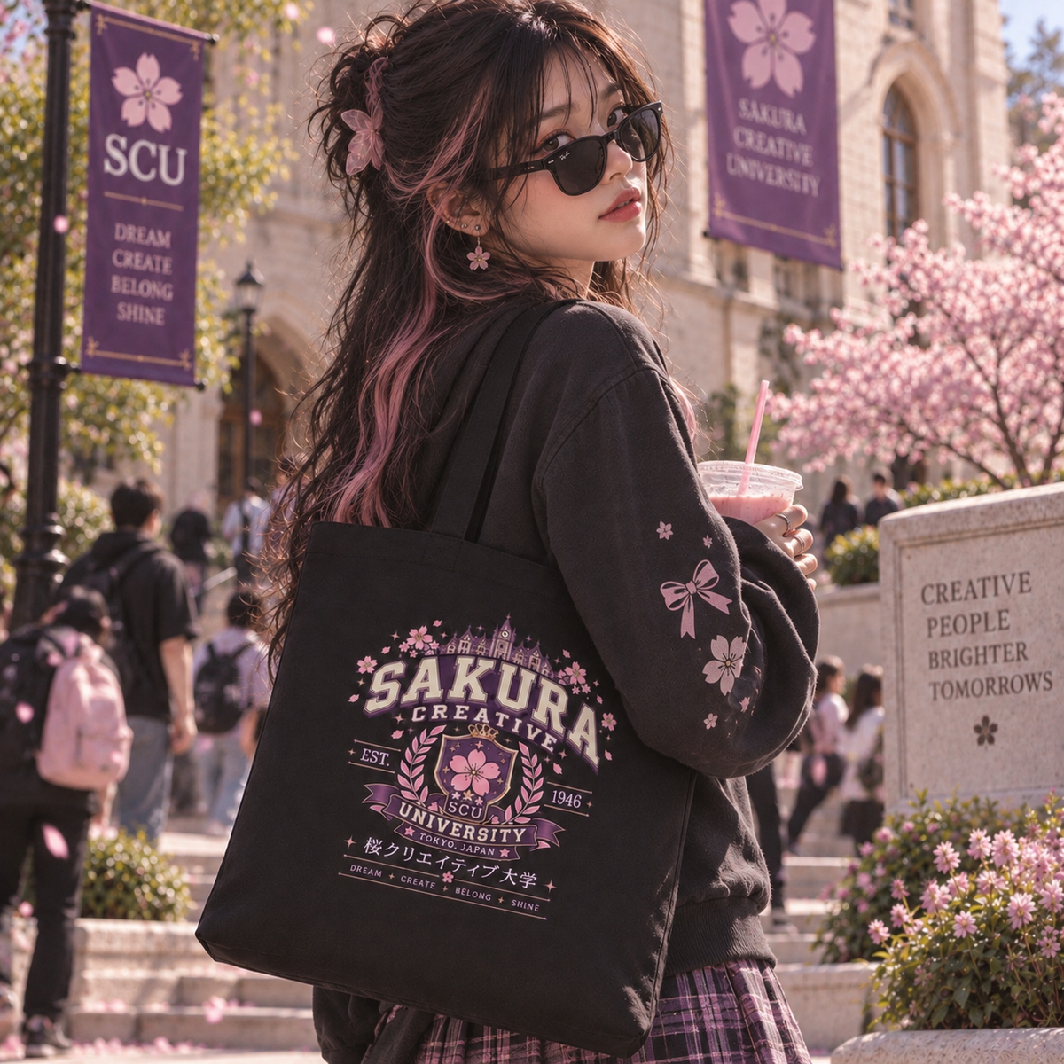 Sakura Creative University Organic Cotton Tote Bag