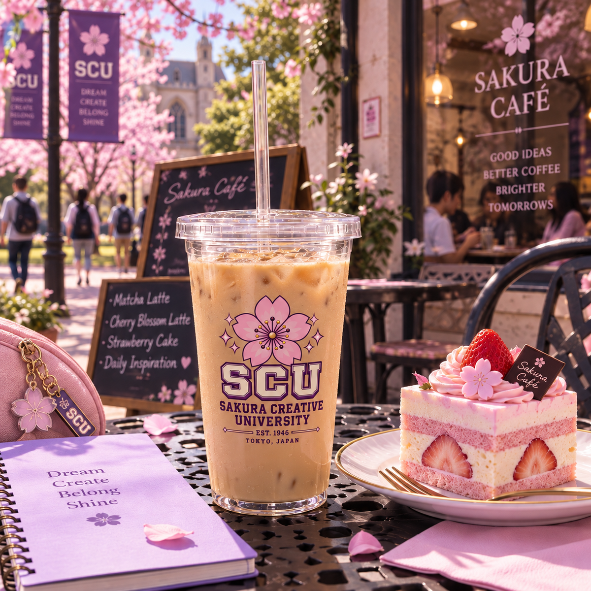 Sakura Creative University SCU Collegiate Clear Travel Tumbler – 16 oz