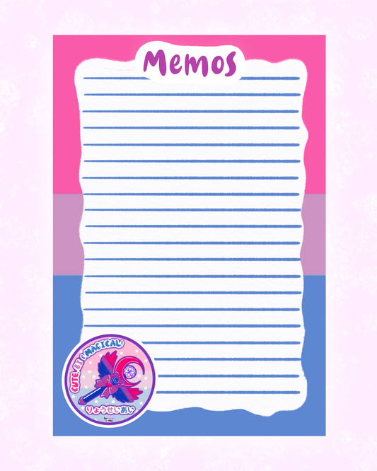 Bisexual Pride Memo Sheet