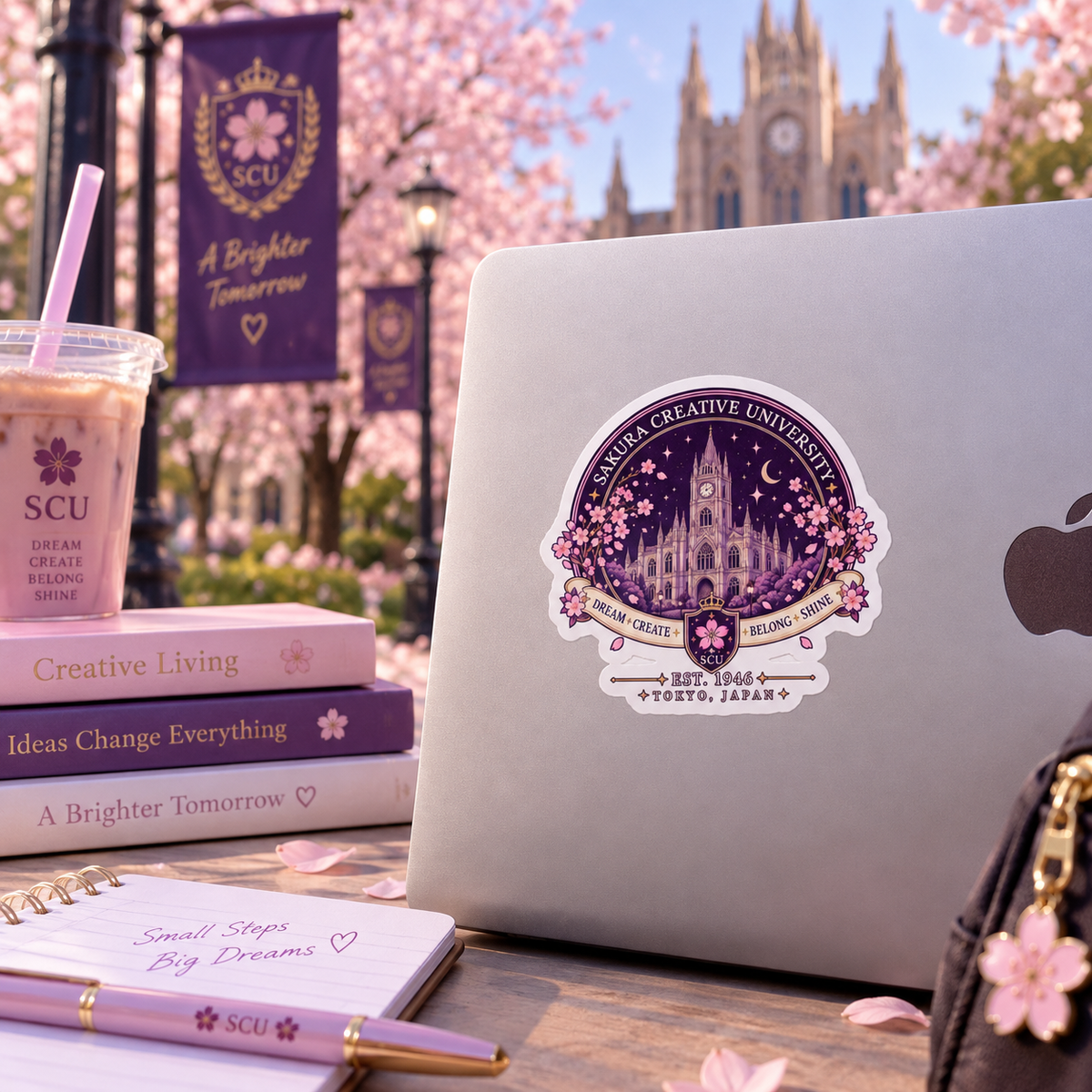Sakura Creative University Campus Crest Vinyl Sticker