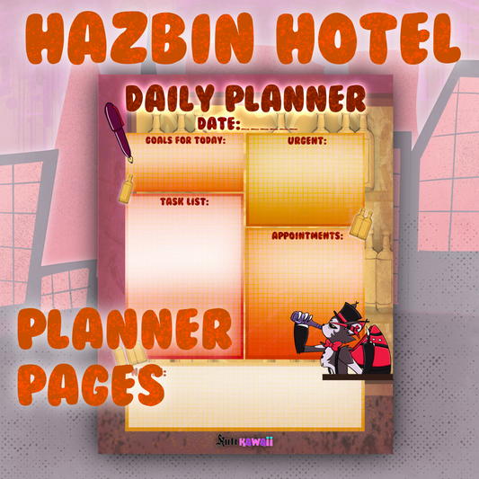 Husk Hazbin Hotel Fandom Digital Daily Planner Sheet