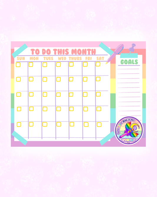 Pride Monthly Planner Sheet