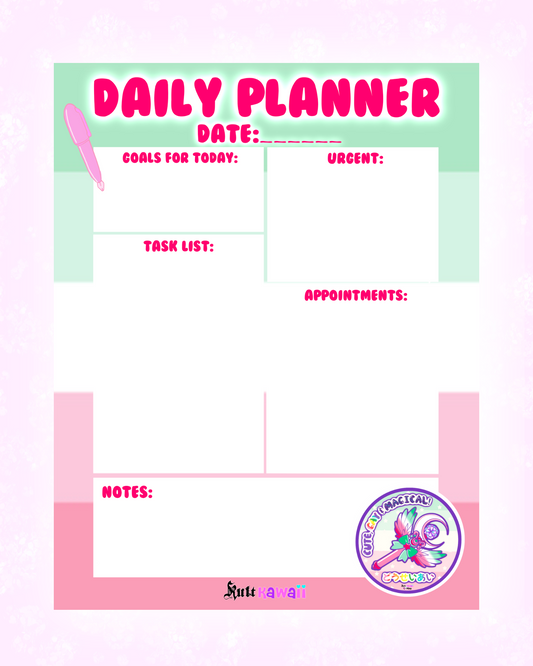 Abrosexual Pride Daily Planner Sheet