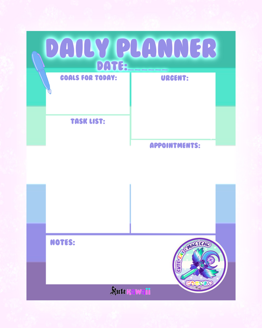 Gay Men’s Pride Daily Planner Sheet