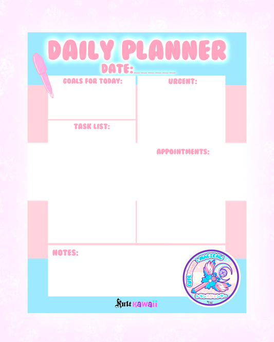 Trans Pride Daily Planner Sheet