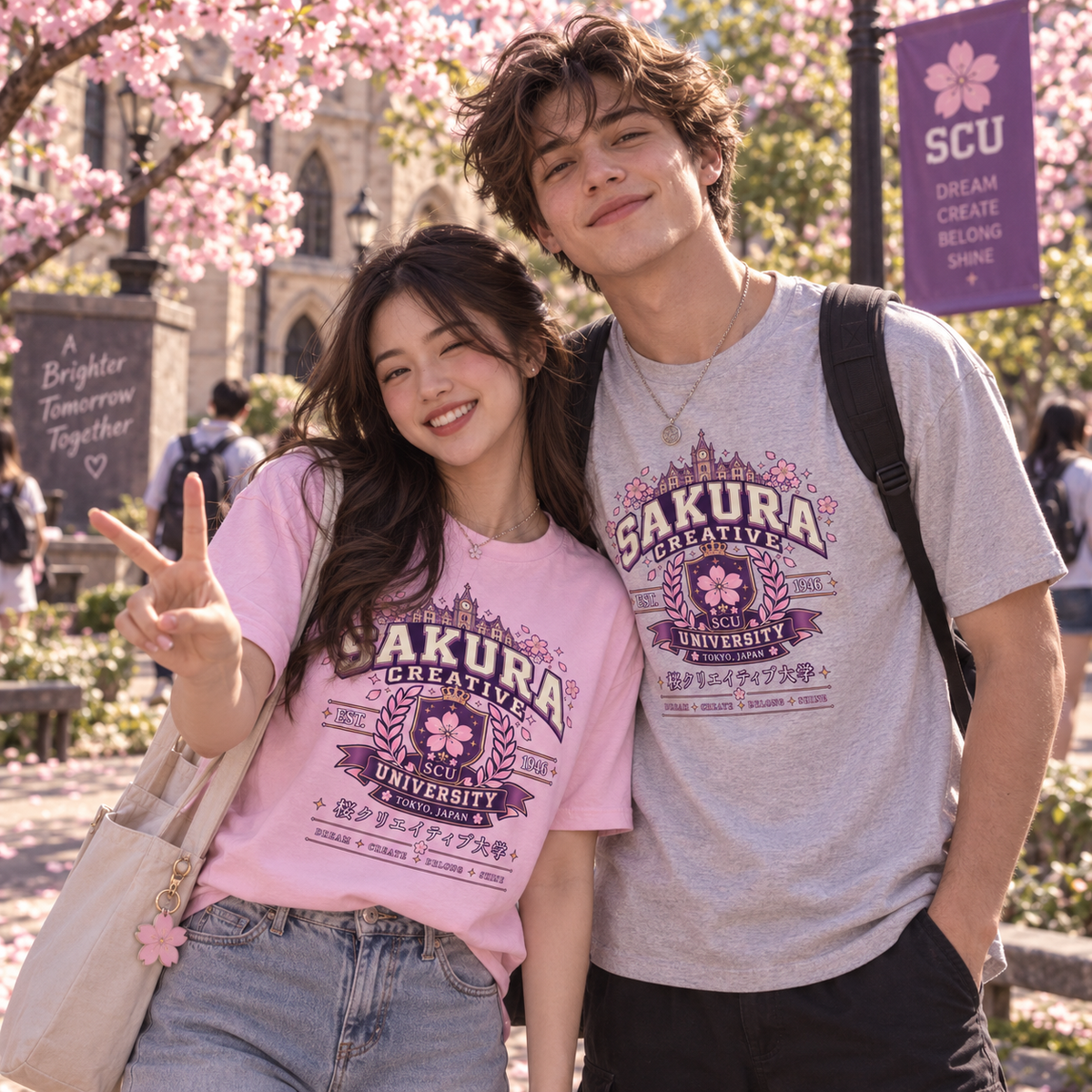 Sakura Creative University Collegiate Crest Unisex T-Shirt