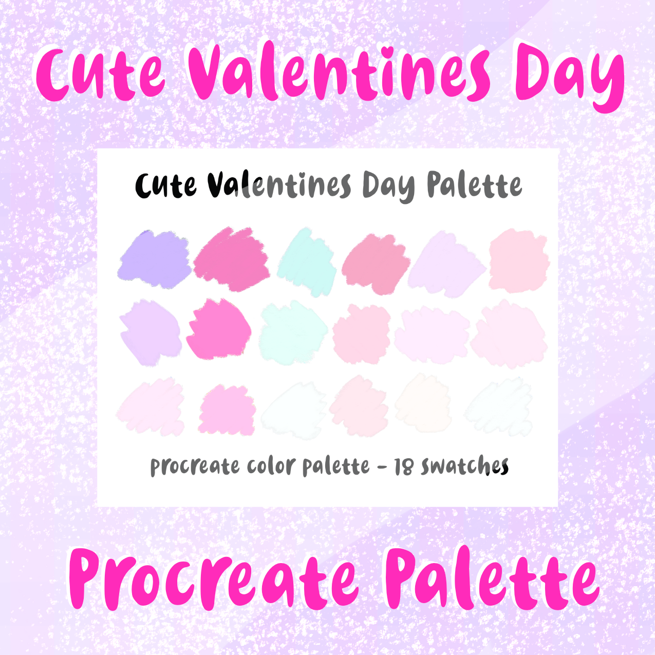 Cute Valentines Day Procreate Palette