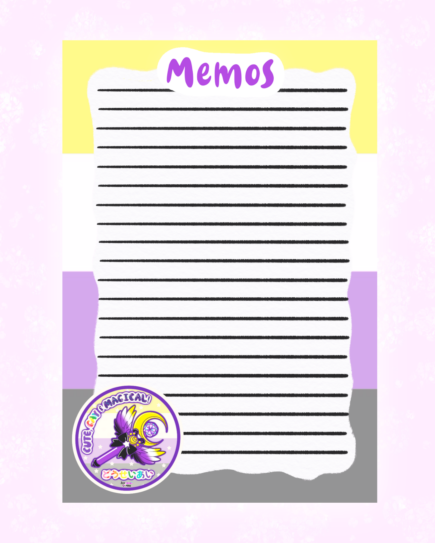 Nonbinary Pride Memo Sheet