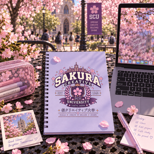Sakura Creative University SCU Collegiate Spiral Notebook
