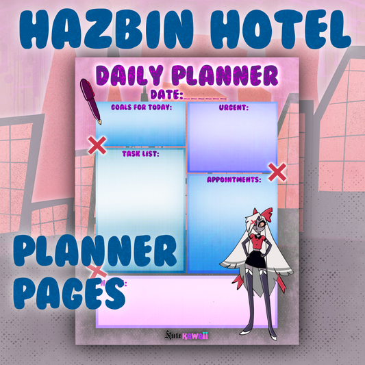 Vaggie Hotel Fandom Digital Daily Planner Sheet
