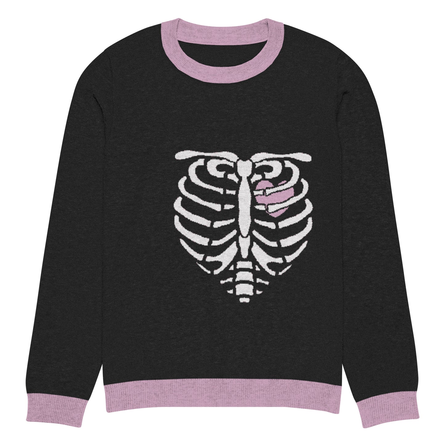 Bone Heart Knitted crew neck sweater