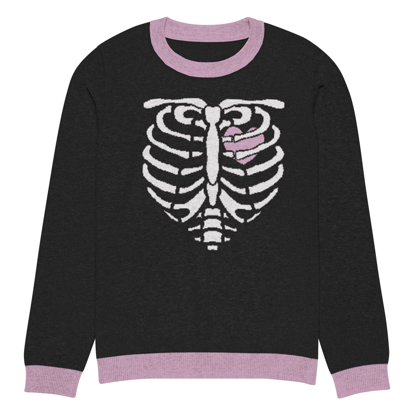 Bone Heart Knitted crew neck sweater