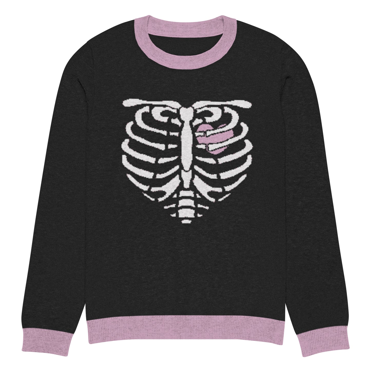 Bone Heart Knitted crew neck sweater