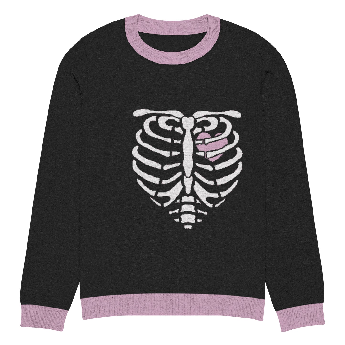 Bone Heart Knitted crew neck sweater