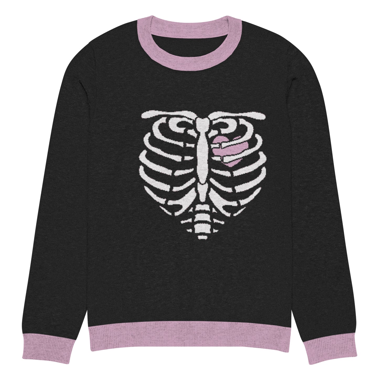 Bone Heart Knitted crew neck sweater