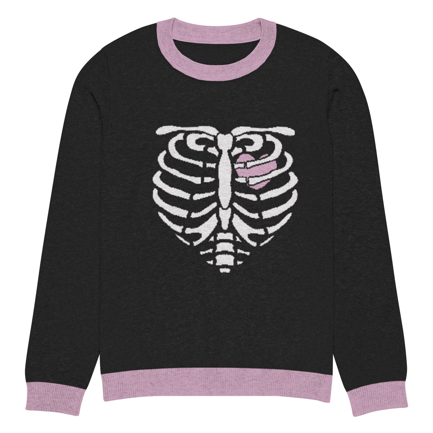 Bone Heart Knitted crew neck sweater