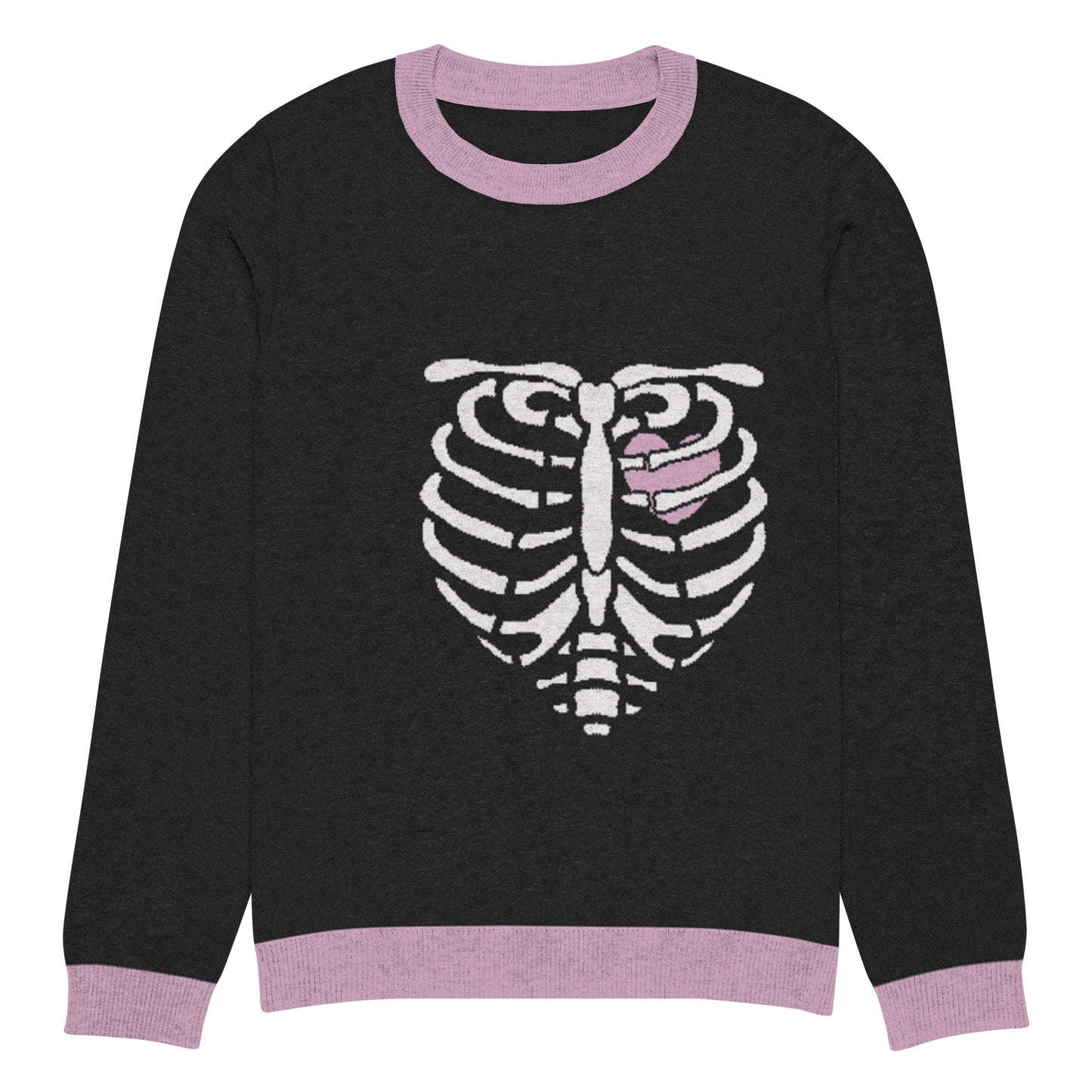 Bone Heart Knitted crew neck sweater