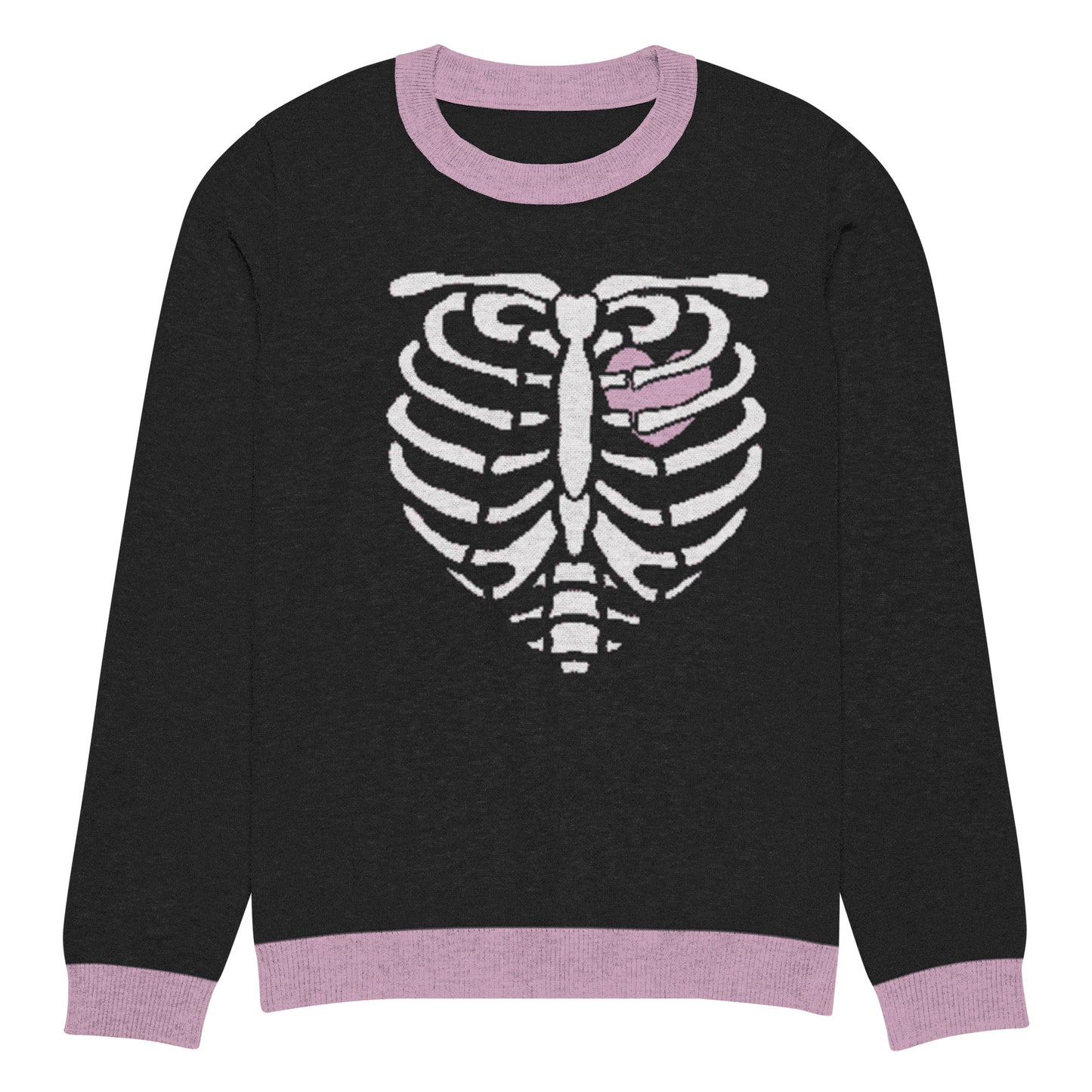 Bone Heart Knitted crew neck sweater