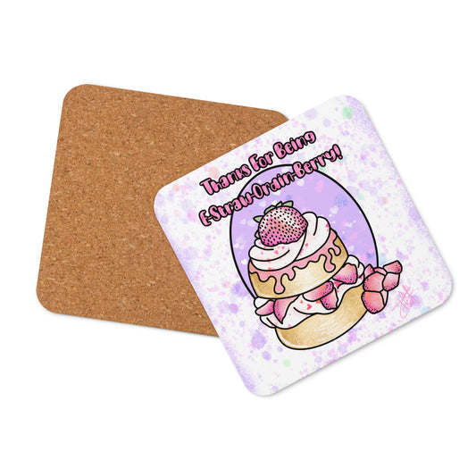 E-Straw-Ordin-Berry Cork-back coaster