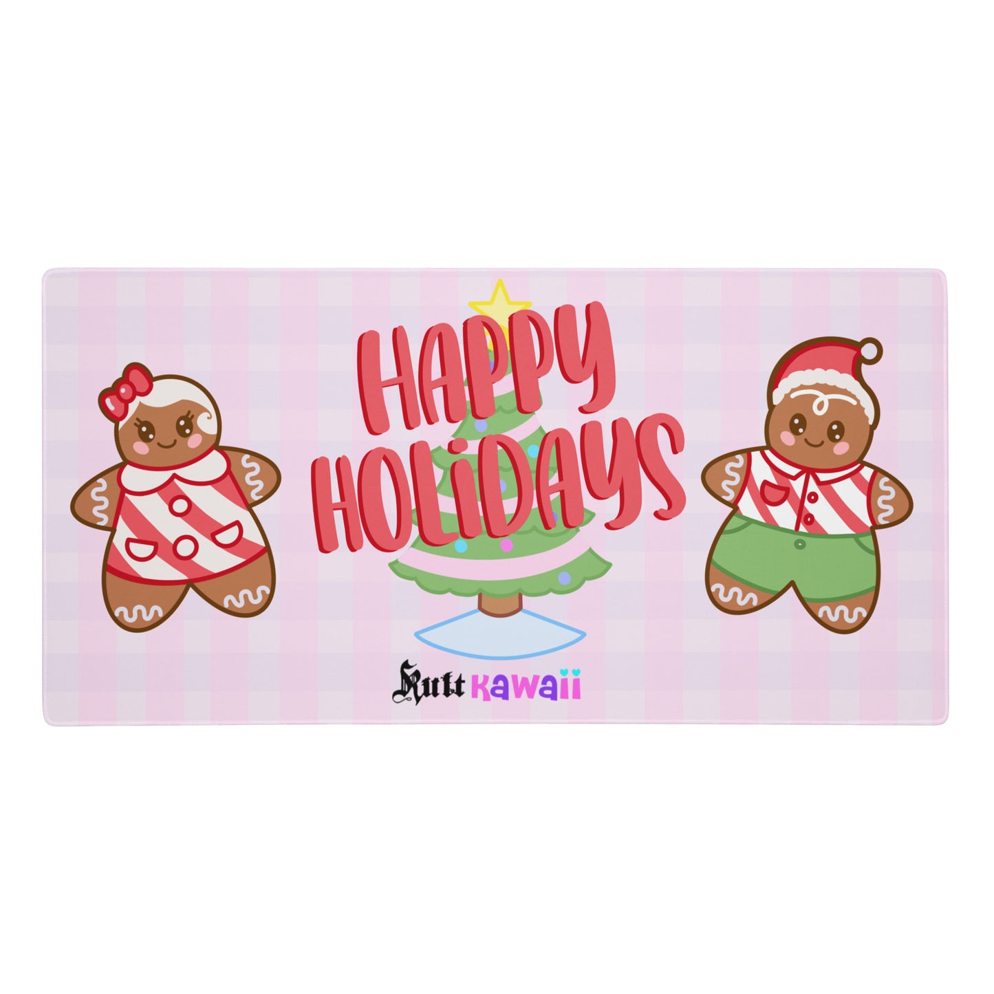 Happy Holidays Large Gaming Desk Mouse Pad Mat