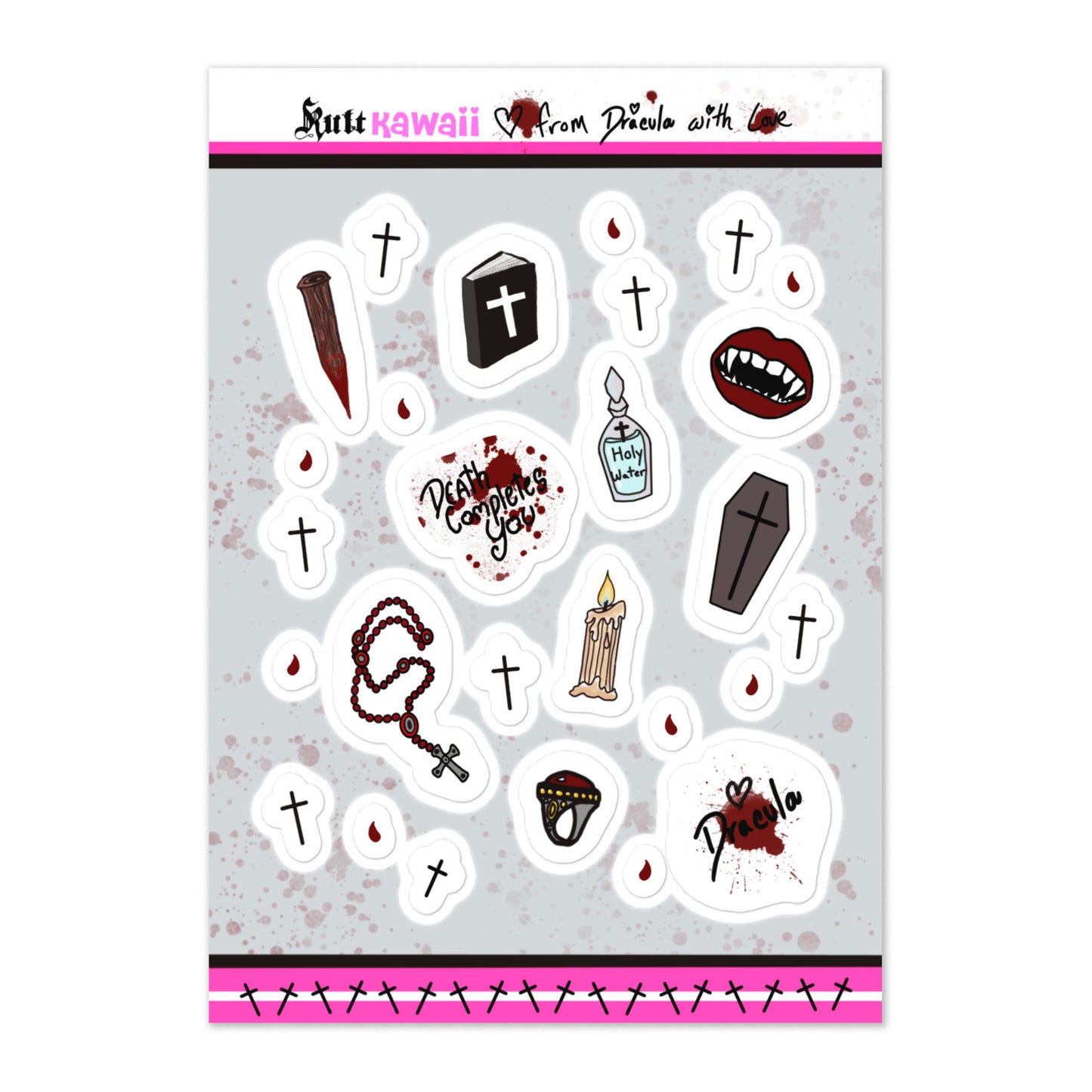 Dracula Sticker sheet