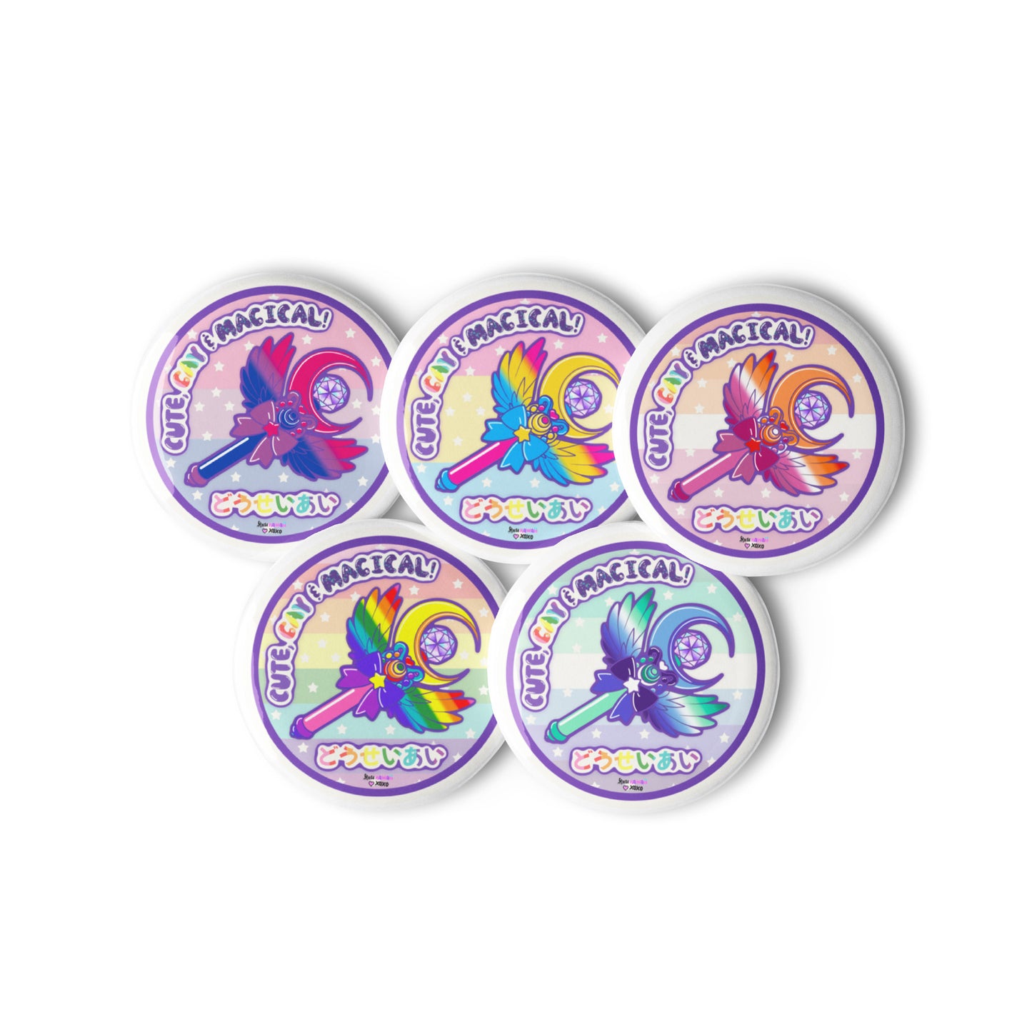 Pride Wand Button Set