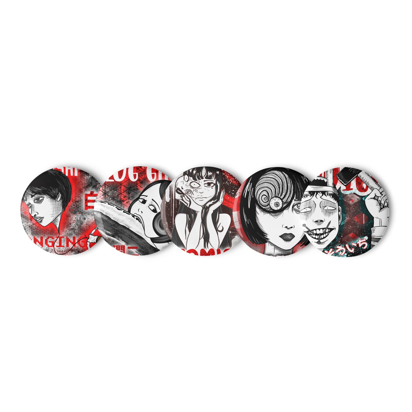 Junji Ito Fandom Button Set