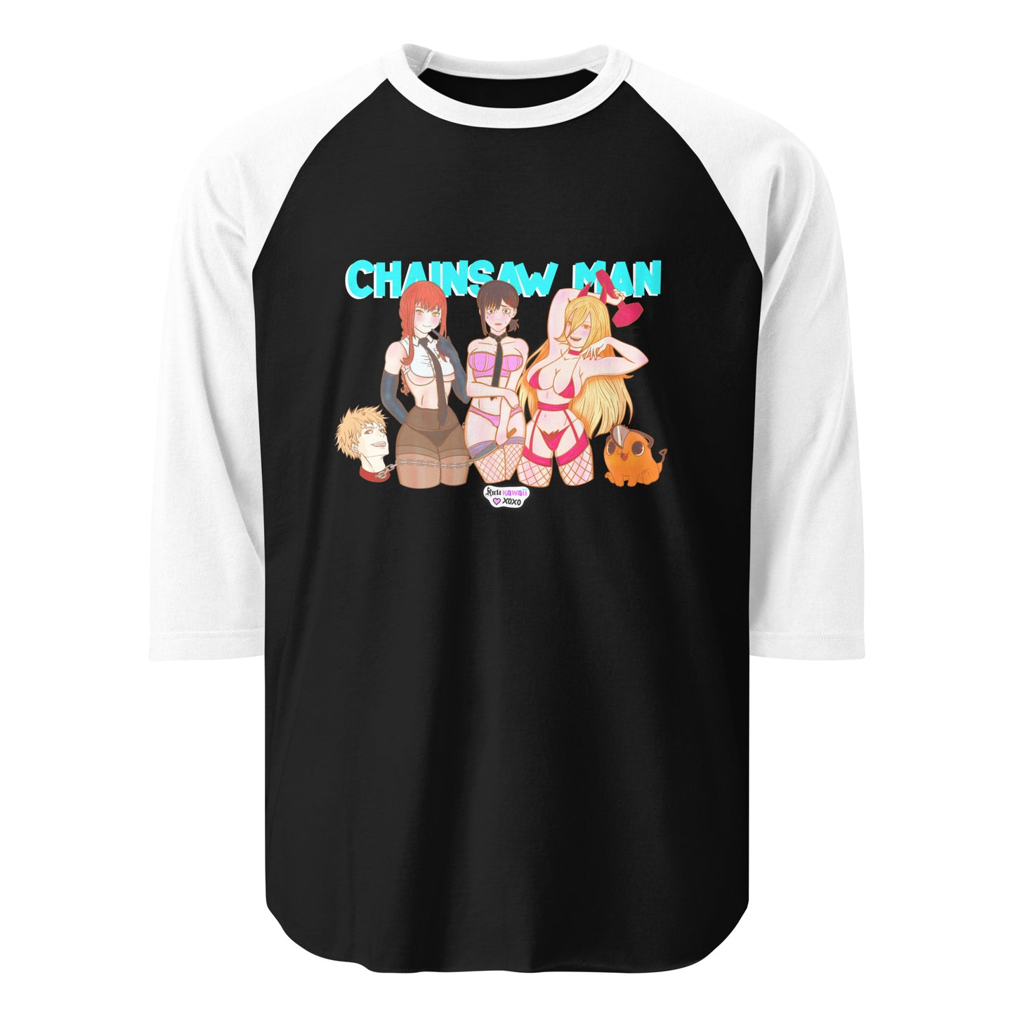 Chainsaw Man 3/4 sleeve raglan shirt