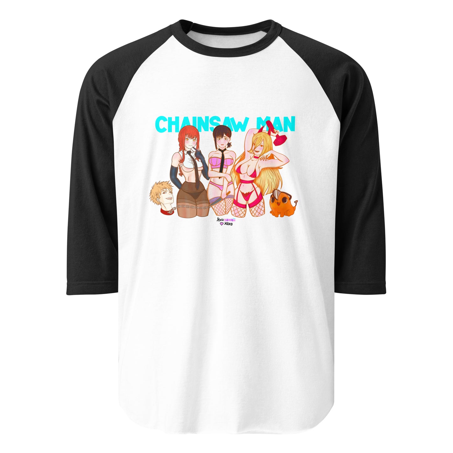 Chainsaw Man 3/4 sleeve raglan shirt