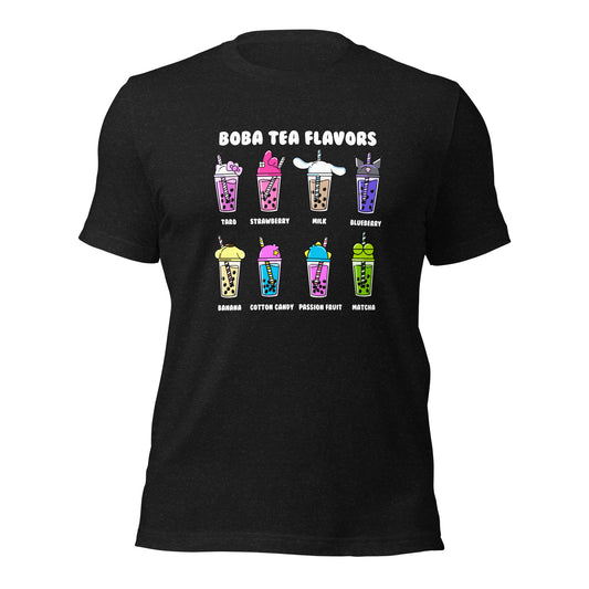Boba Tea Flavors Unisex t-shirt