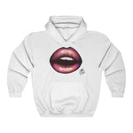 Maroon Lips Hooded Sweatshirt - Kult Kawaii