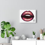 Maroon Lips Canvas - Kult Kawaii