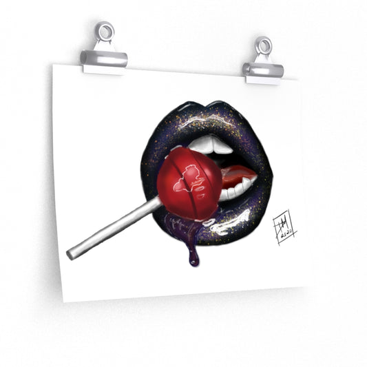 Lollipop Lips Matte Poster - Kult Kawaii